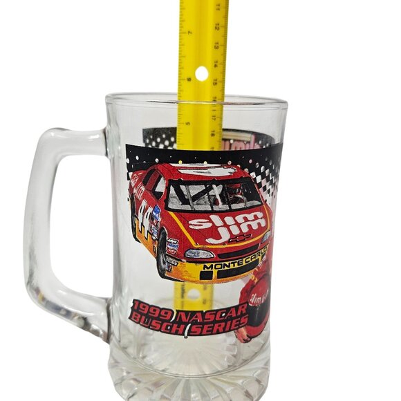 Vtg 1999 Nascar Glass Collectors Mug Busch Series Slim Jim 44 Racing Team - Picture 11 of 16